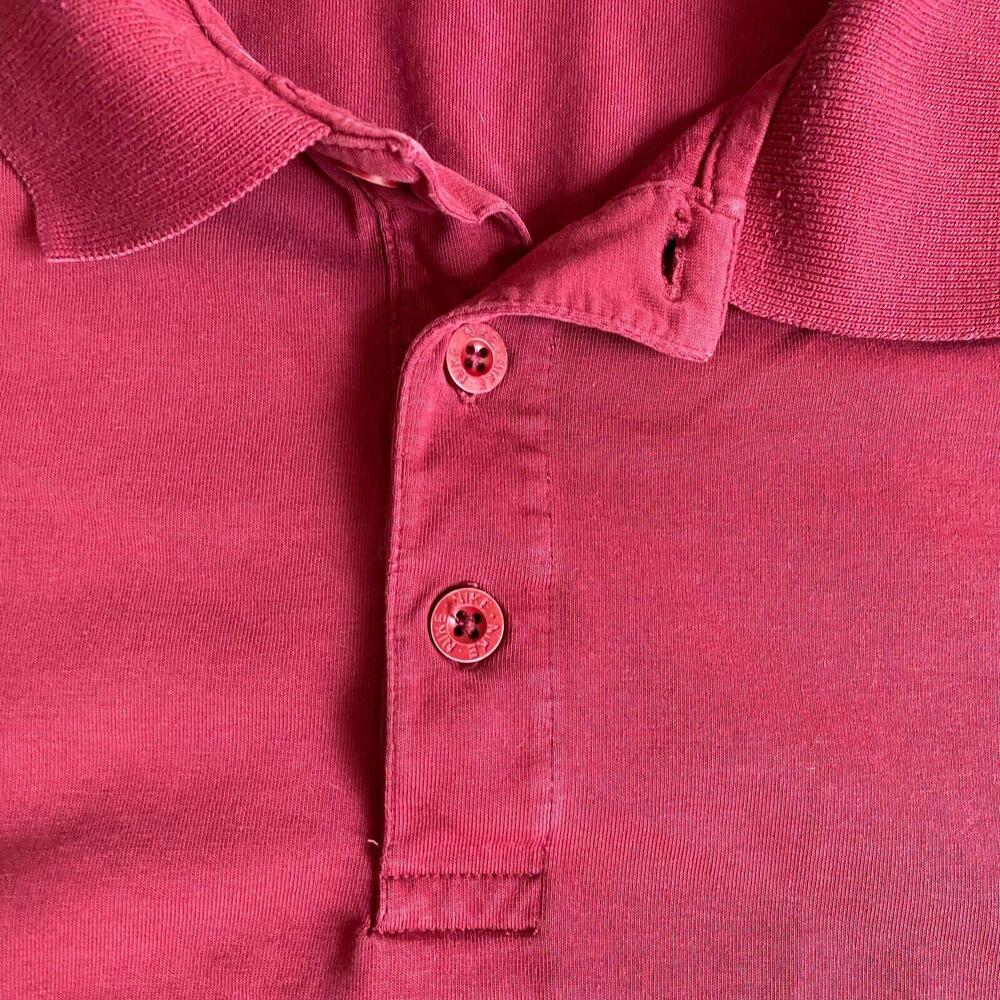 Vintage Nike Shirt Mens XL Red Polo dri fit retro Y2k Short Sleeve preppy - Picture 3 of 7